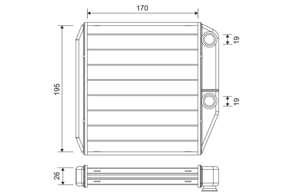 Radiador de aquecimento VALEO ref. 811600